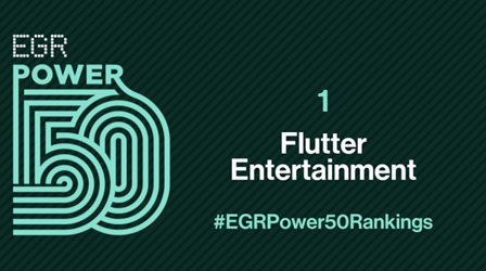 EGR: EGR: Flutter Entertainment tops EGR Power 50 for the fifth year in a row