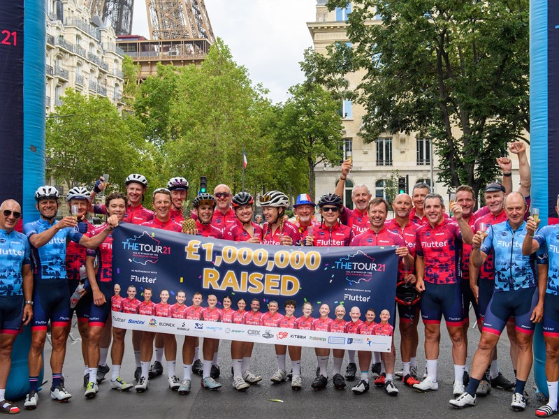 Flutter helps 'The Tour 21' fundraise £1m for Cure Leukaemia