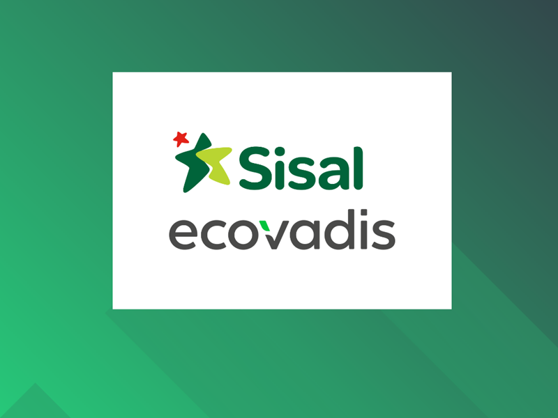 Sisal awarded Gold from EcoVadis for its sustainability performance